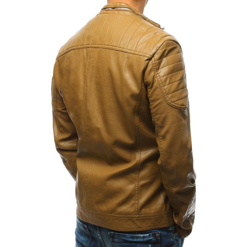 Férfi barna dzseki műbőr | manCLOTHES.hu Barna műbőr kabát barna prémmel S, M, L, XL, 2XL