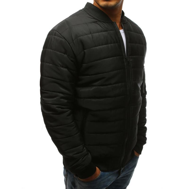 STYLE férfi dzseki, steppelt kabát fekete bombázó TAVASZI férfi dzseki fekete bombázó dzseki | manCLOTHES.hu